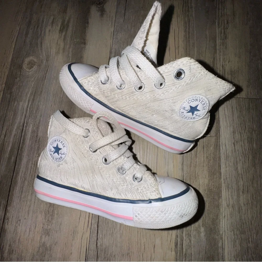 Converse Kids Cream High-Top Sneakers